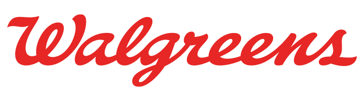 The word Walgreens written in bold, red, cursive script on a light gray background.