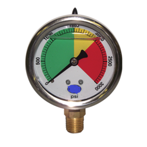 02-3963 Pressure gauge, 4″ color coded